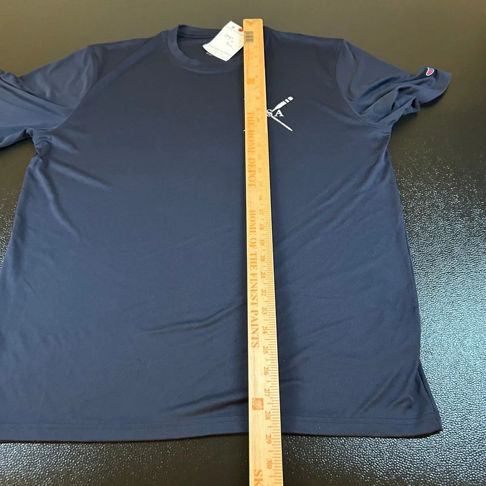 Champion‎ Athletic T-Shirt Moisture Wicking Activewear Tee Navy Men's Large NWT - Picture 8 of 9